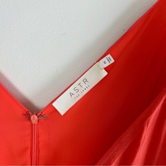 Astr The Label Revolve Coral Pink Penelope Sleeveless Wrap Maxi Dress - Picture 3 of 7